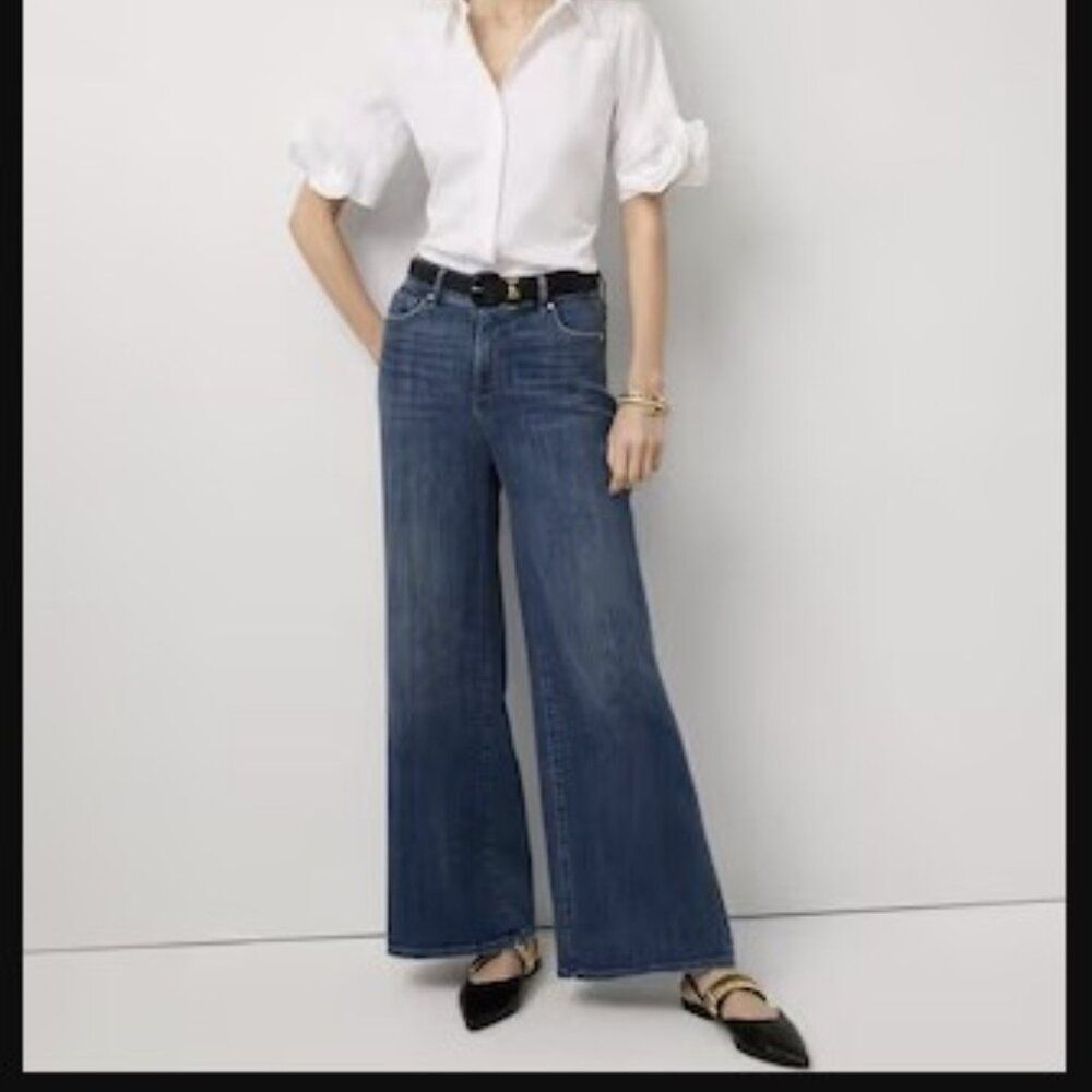 WHBM High-Rise Wide Leg Jeans Size  Size 12